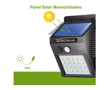 Foco Luz Solar 30 Led Sensor Movimiento